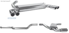 Bastuck Duplex Racinganlage ab Kat Volvo S40 5 Zyl. inkl Turbo je 2x76mm gerollt