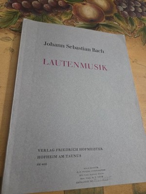 J.S.Bach Lautenmusic For Classical Extremely Guitar Rare Book