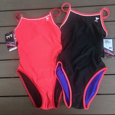TYR Swimsuit Women's Hydra Span Reversible Diamondfit Bundle Of 2 Size 30 New