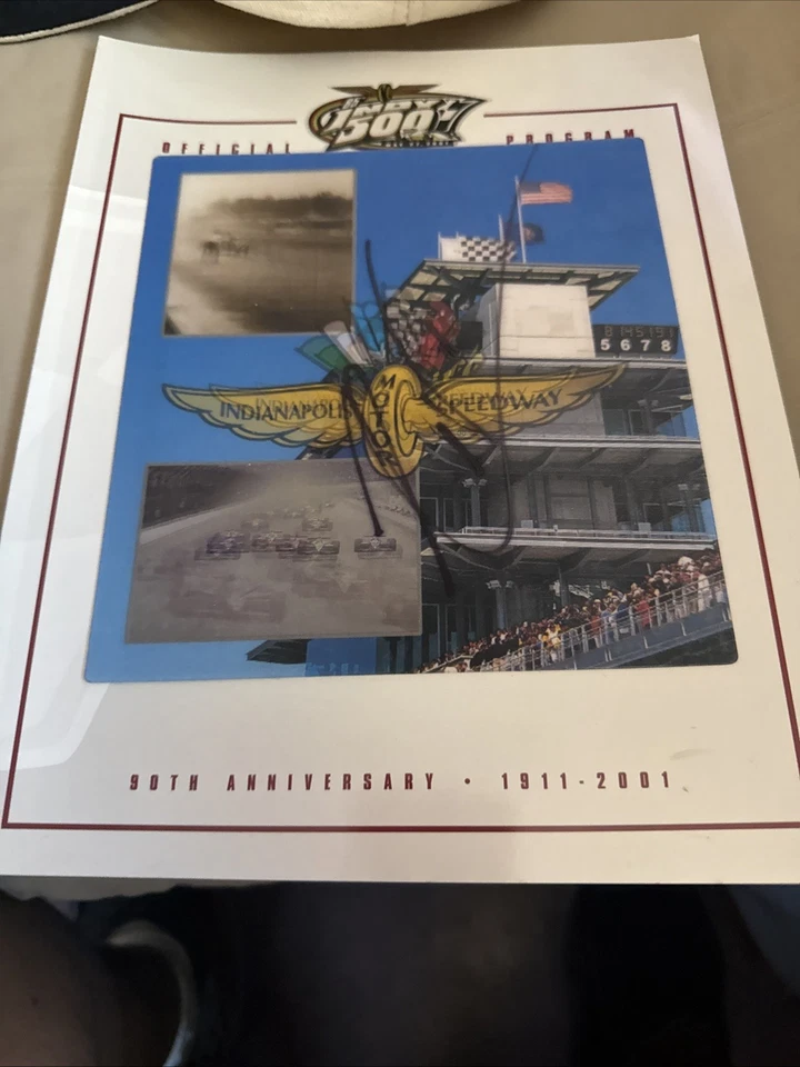 🔥🔥Indy 500 90th Anniversary 2001 Autographed Program & Hat By WINNER HELIO !!! - Image 4 of 4
