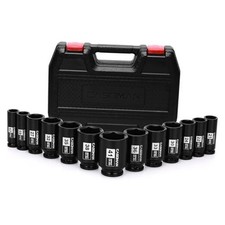12 Drive Deep Big Impact Socket Set 13-piece Large Spindle Axle Nut Impact