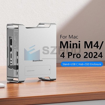 NEW Blueendless 10Gbps Mac mini M4 Dock & NVMe SSD Enclosure 4K@60Hz HDMI Hub