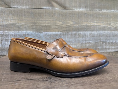Di Bianco Scarpe Hand Burnished Antique Brown Venetian Men's Loafer Size 12