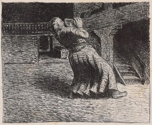 Ernst Barlach - the invisible I - lithograph 1910