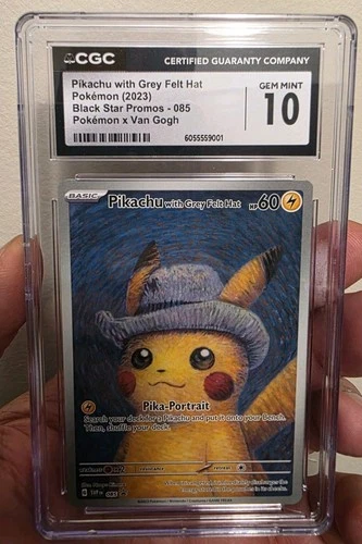 Pokémon TCG Pikachu with Grey Felt Hat 085 Promo CGC 10 Van Gogh Pika