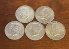 Lot of 5 Silver Kennedy Half Dollars 1965, '66, '67, '68-D. '69-D 50% Coins