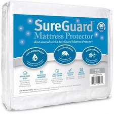 SureGuard Crib Size Mattress Protector - 100% Waterproof, Hypoallergenic - Pr...