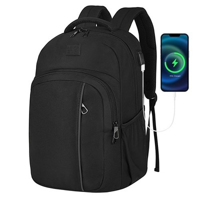 Carry On Backpack for Airplane, 17.3 Inch Laptop Backpack with USB Charging P...