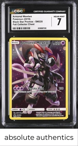 2019 Black Star Promos Armored Mewtwo Fall Collector Chest CGC 7