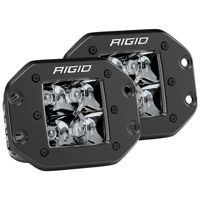 #ad Rigid 212213BLK D Series PRO Spot White Square LED Lights Pair Kit Set Aluminum $299.99