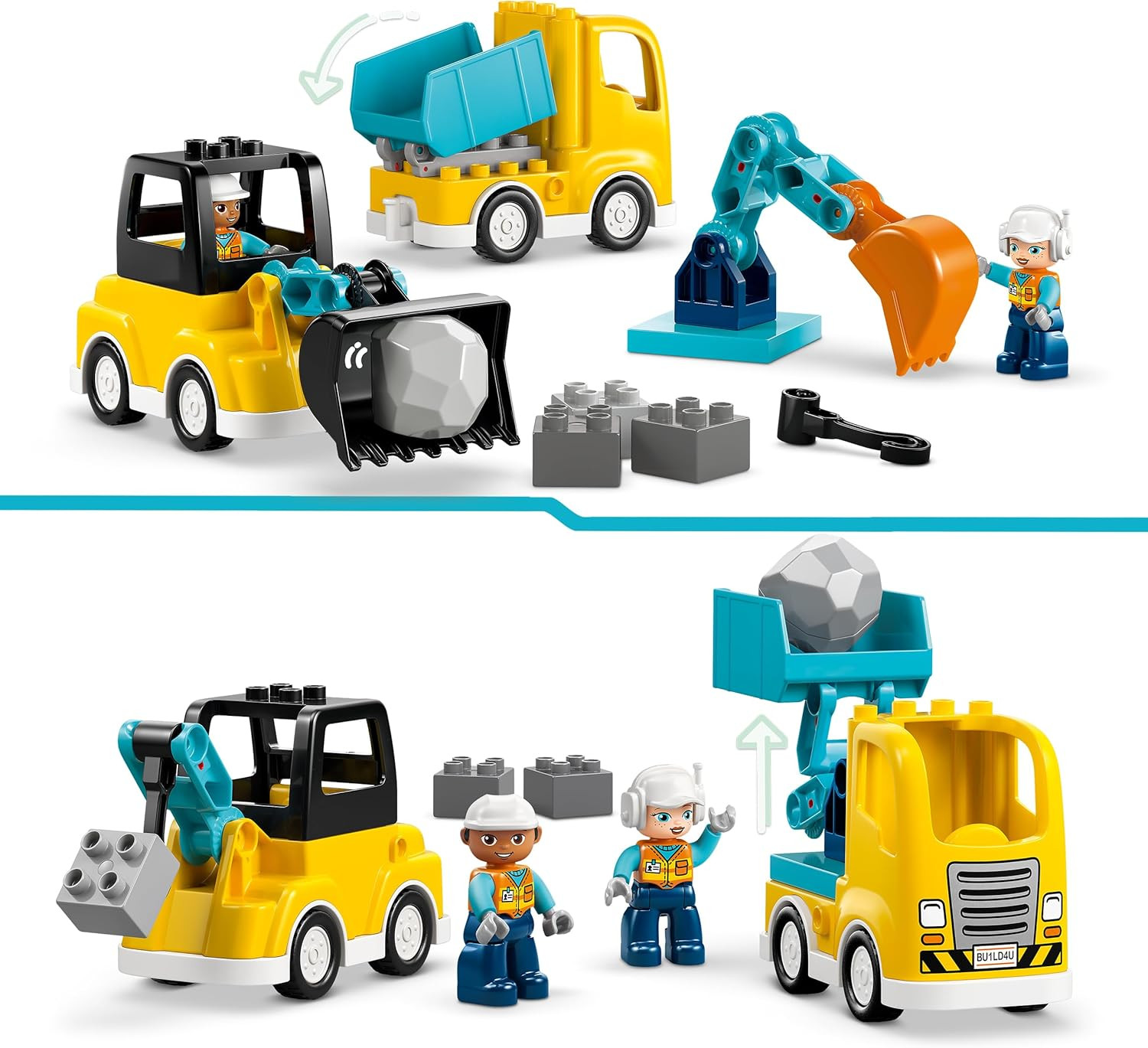 LEGO DUPLO Veicoli Da Cantiere 3 in 1 - Gioco Didattico Montessori Con Camion, E foto 3