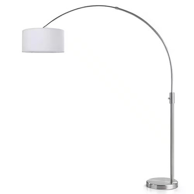 Orbita 82 In. Brushed Nickel Finish Dimmable Retractable Arch Floor Lamp, Bulb I