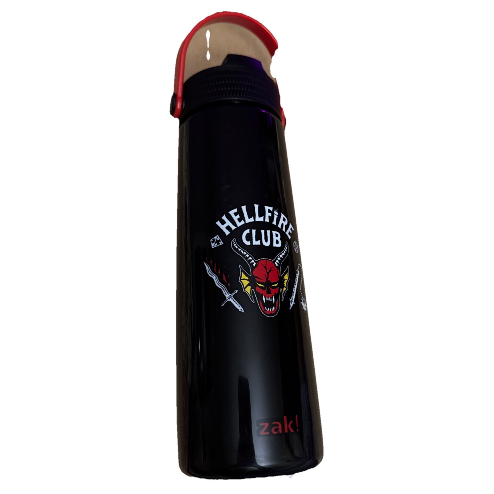 Red Cap Handle Reusable Sports Bottle 30 Oz