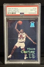 Skybox Molten Metal 1998-99 - Vince Carter #134 novato PSA 10 Low Pop