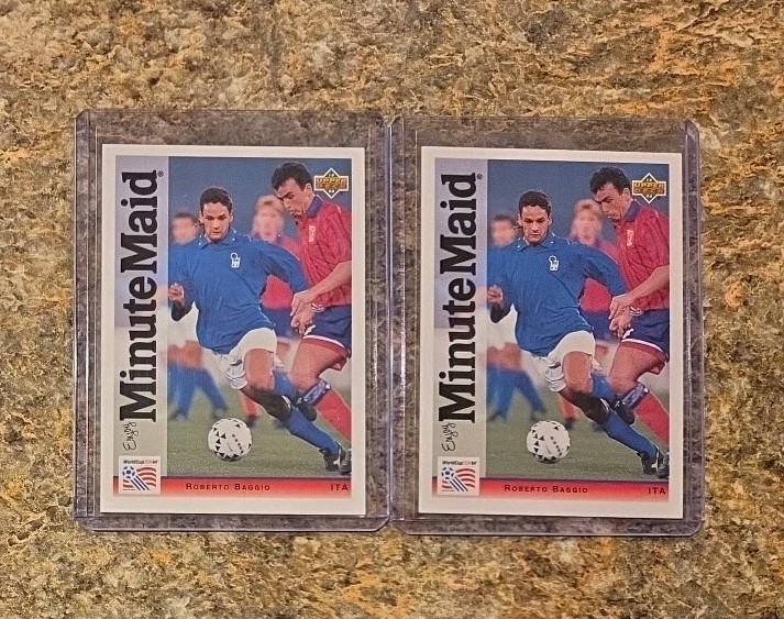 (2) Roberto Baggio 1994 Upper Deck Card #13 World Cup Minute Maid Italy