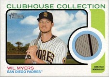 2022 Topps Heritage Wil Myers #CCR-WMY Clubhouse Collection Relics 28M
