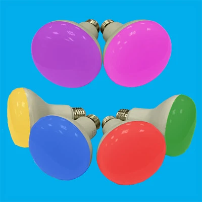 FN 1x 5W LED R63 Coloured Reflector Disco Spot Light Bulb ES E27 Screw Lamp 85-265V