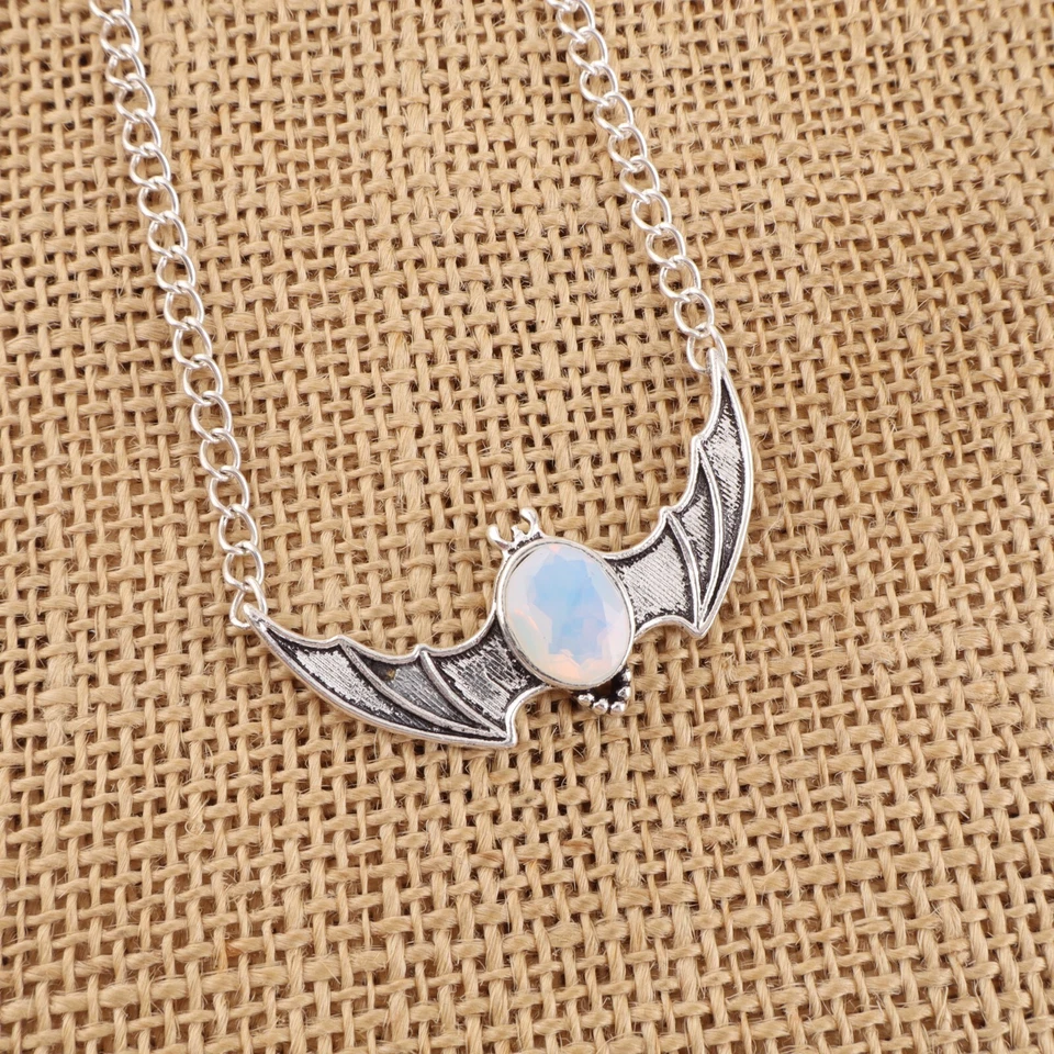 Milchiger Opal Edelstein 925 Sterlingsilber ethnische handgefertigte Schmuck ... - Bild 4 von 4