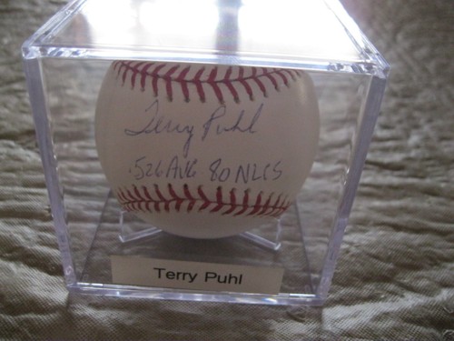 Terry Puhl Autograph Signed Inscribed OML Baseball Tristar COA w/ Baseball Cube - Picture 6 of 6