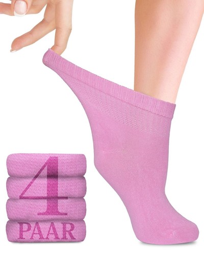 Fiera Besa Diabetiker Socken Damen mit Lycra, 4 Paar, Knöchelhoch - Bild 67 von 90