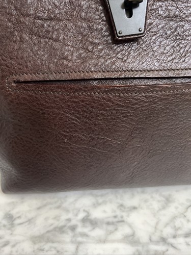 Gucci Pebbled Leather Pocket Tote Brown Tom Ford Gunmetal Hardware Turn Locket - Bild 9 von 21