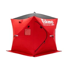 Eskimo QuickFish 3i, Pop-Up Portable Shelter, Insulated, Red/Black, 3-Person