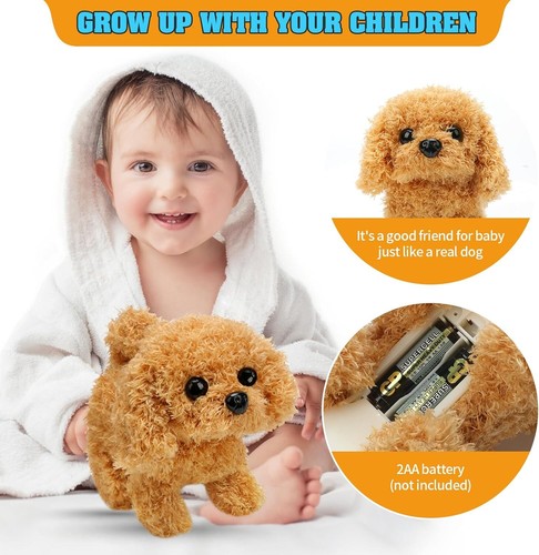 Plush Teddy Toy Puppy Electronic Interactive Dog - Walking, Barking, Tail - Picture 4 of 7