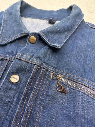 1950er 1960er Jahre Roebucks Sears plissiert Rindshand Typ II Denimjacke Vintage kastenförmig Vintage Vintage Vintage Vintage - Bild 6 von 16