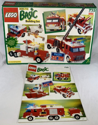 RARE VTG Lego 735 Basic Building Set (1990) Light and Sound - BOX & MANUAL ONLY