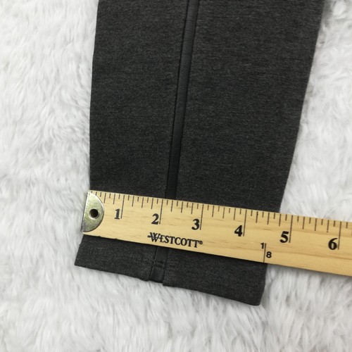 Lysse Womens Pants Leggings Charcoal Gray Black Vegan Leather Trim Stretch S - Picture 10 of 12