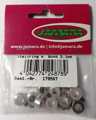 Stellringe mit Bund Ø 5,1 mm (innen) VE=10 Stück Jamara 179587