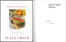 Julia Child SIGNED Julia's Casual Dinners HC 1st Ed Print PSA/DNA AUTOGRAPHED