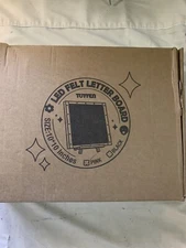 Tuffen Felt Letter Board with LED Lights for Sign Message, Announcement,pink