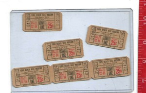 Vintage York Beach Wax Museum adult tickets 25c admission price Maine 