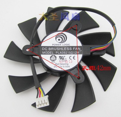 FOR PowerColor HD7870 E6 2G Club HD7800 Graphics Card   PLA09215D12H  87MM #W1*