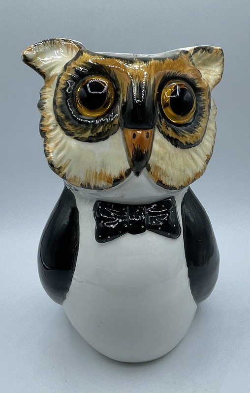 Vintage Owl Butler Planter Big Eyes Made In Italy In Excellent Condition