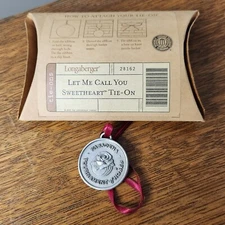 Longaberger Vintage 2003 Pewter Pasadena Tournament of Roses Basket Tie On 28162