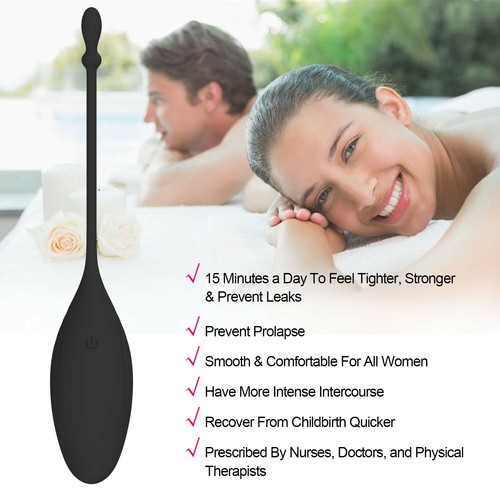 Balas de Kegel Ben Wa pesas 10 velocidades para mujeres Ajuste del suelo pélvico Ejercicio - Imagen 3 de 8