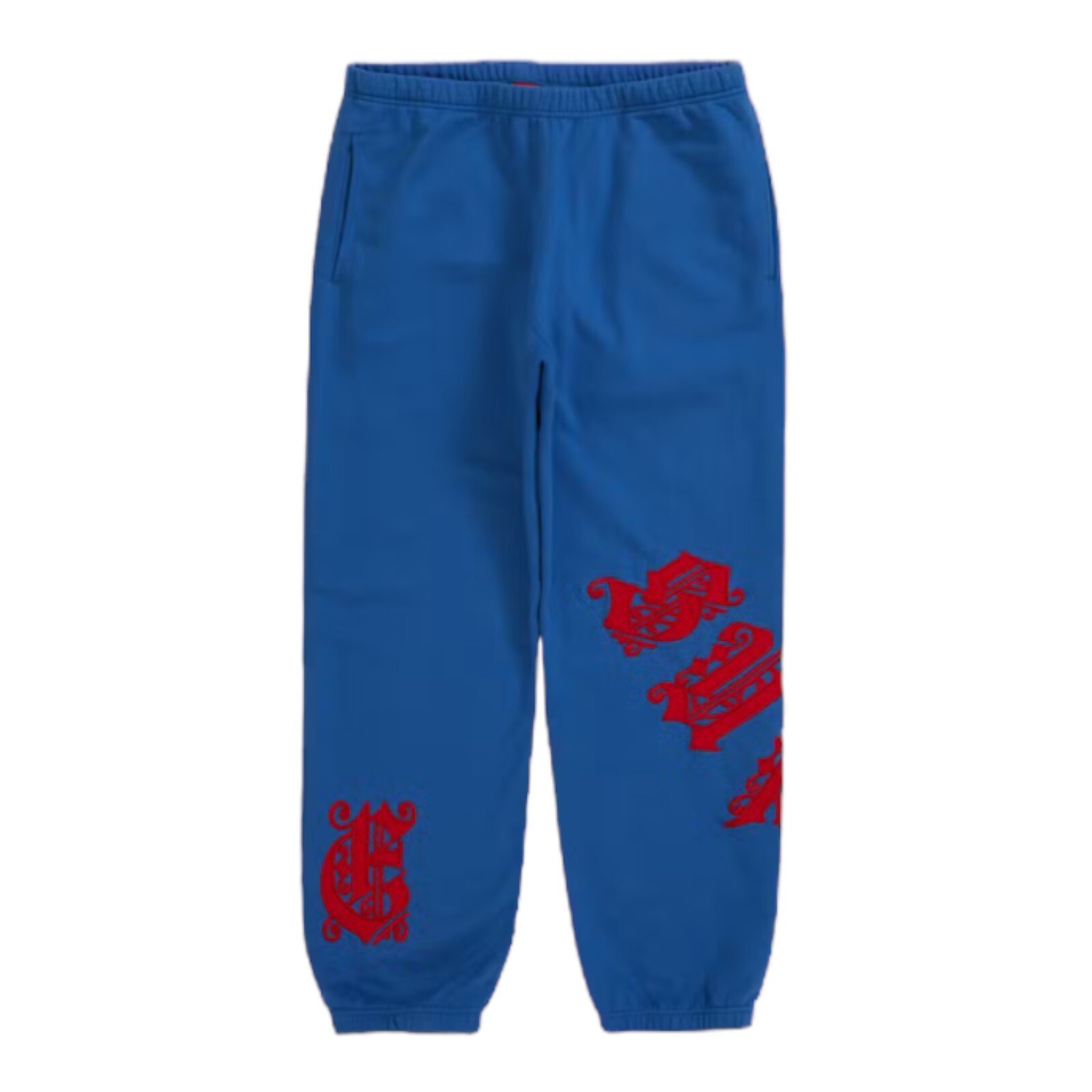 Supreme Corner Label Sweatpant Grey Coral S/S 18 - supreme sweatpants