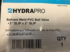 HydraPro Solvent Weld PVC Ball Valve 2”x2” Slip SW402