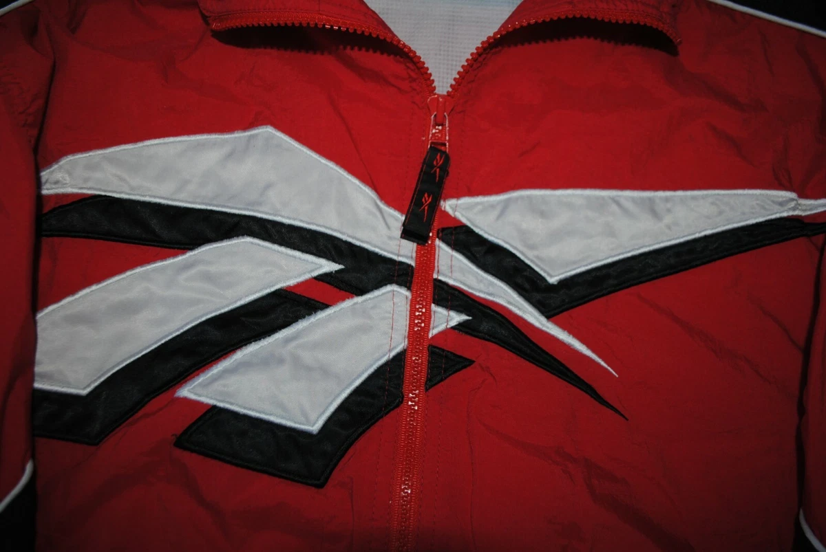 SIZE SMALL VINTAGE REEBOK JACKET TRACK TOP SUISSE TEAM RED COLOR RETRO 90S RARE