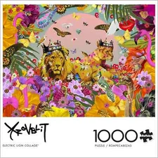 Buffalo Games Electric Lion Collage 1000 Piece Jigsaw Puzzle Ships Free NEW!