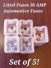 Littel Fuse  30 AMP  Set of 5 , Female Cartridge Style Pink!