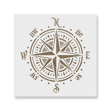 Compass Rose Stencil - Durable & Reusable Mylar Stencils