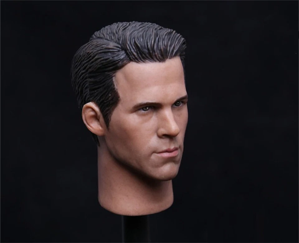 1/6 Ryan Reynolds heroes Man Head Sculpt Fit 12" Hot Toys Male Body Figure Mod - Image 3 of 4