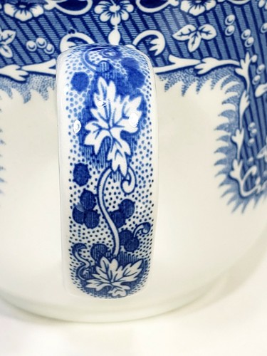 Spode Blue & White Festival Tea Cups Lot Of 9 Turkey Floral Pattern - Picture 12 of 12