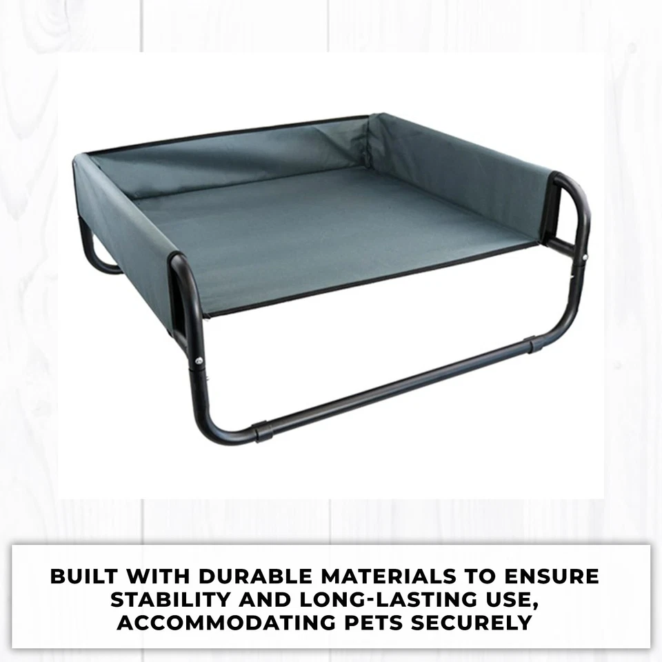 Paws & Claws 56cm Heavy Duty Elevated Walled Dogs Pets Durable Sofa Bed Grey New - image 2 of 4