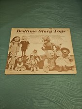 Vintage-1961s set Bedtime Story Toys patterns for dolls/toys, Women's Day