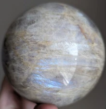 Moonstone Sphere Blue Flash Crystal Large Big Huge Gemstone
