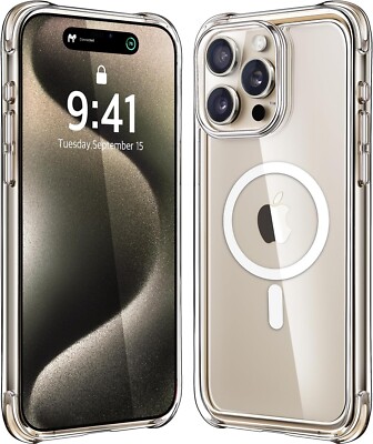 New, Sealed Mkeke Magnetic iPhone 15 Pro Case, Clear